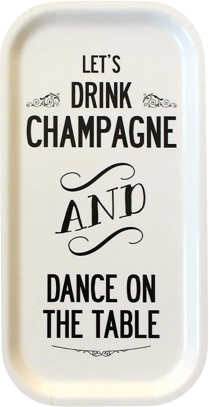 Bricka Champagne 43x22 cm