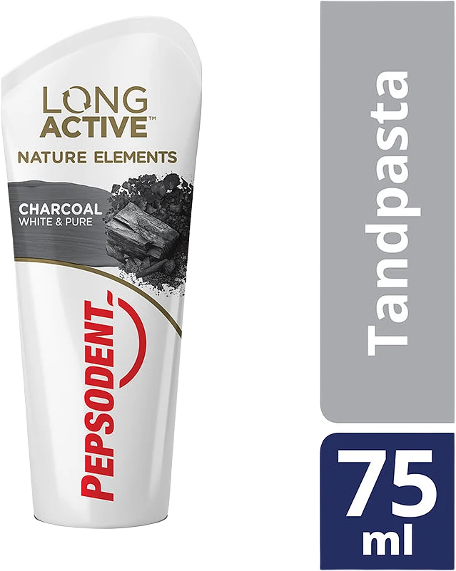 Tandkräm Fresh Naturals Charcoal White