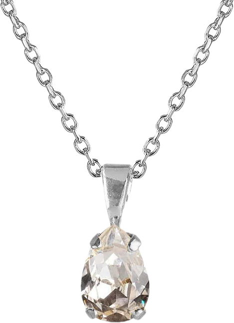 Petite Drop Necklace Crystal