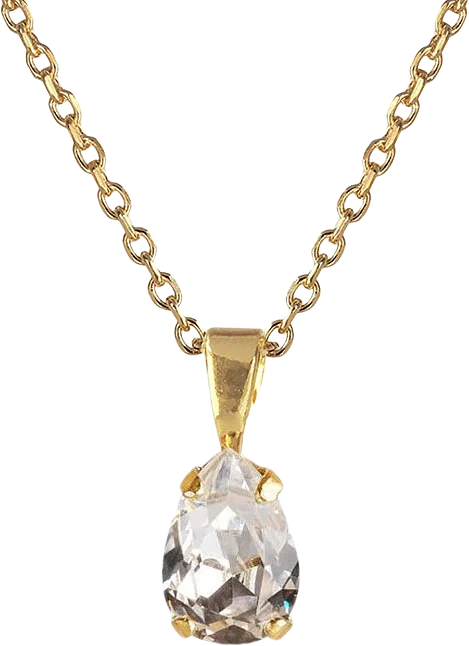 Petite Drop Necklace Crystal