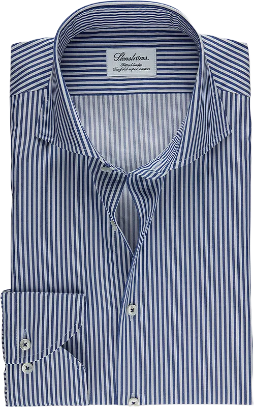 Blue Cadet Striped Fitted Body Shirt