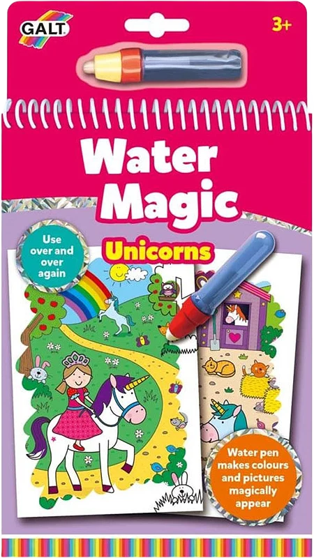 Målarbok Water Magic Enhörning