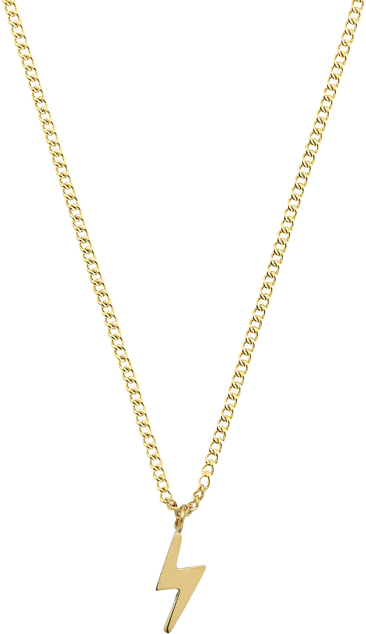 Lightning Mini Necklace Gold