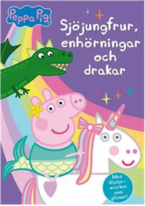 Pysselbok + klistermärken, Greta Gris: Sjöjungfrur, enhörningar och drakar