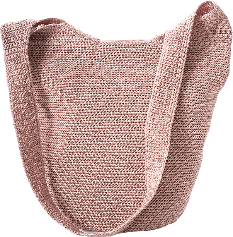 Crochet Body Bag Soft Pink