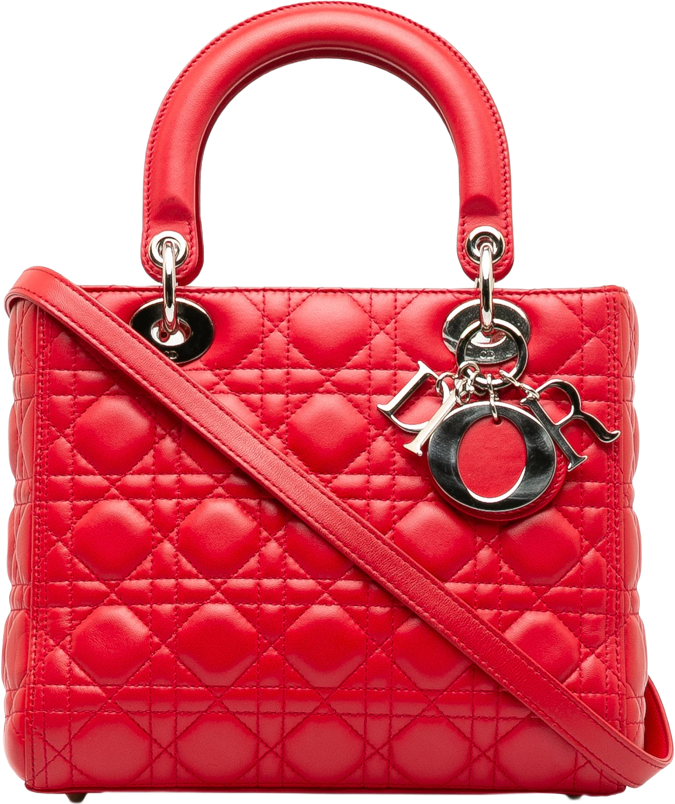 Dior Medium Lambskin Cannage Lady Dior