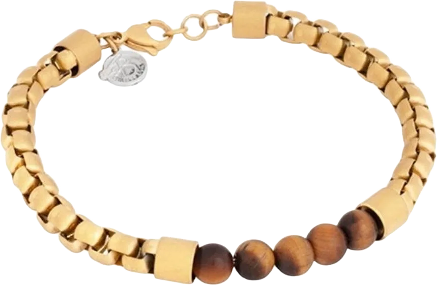 Stein Steel Bracelet Gold