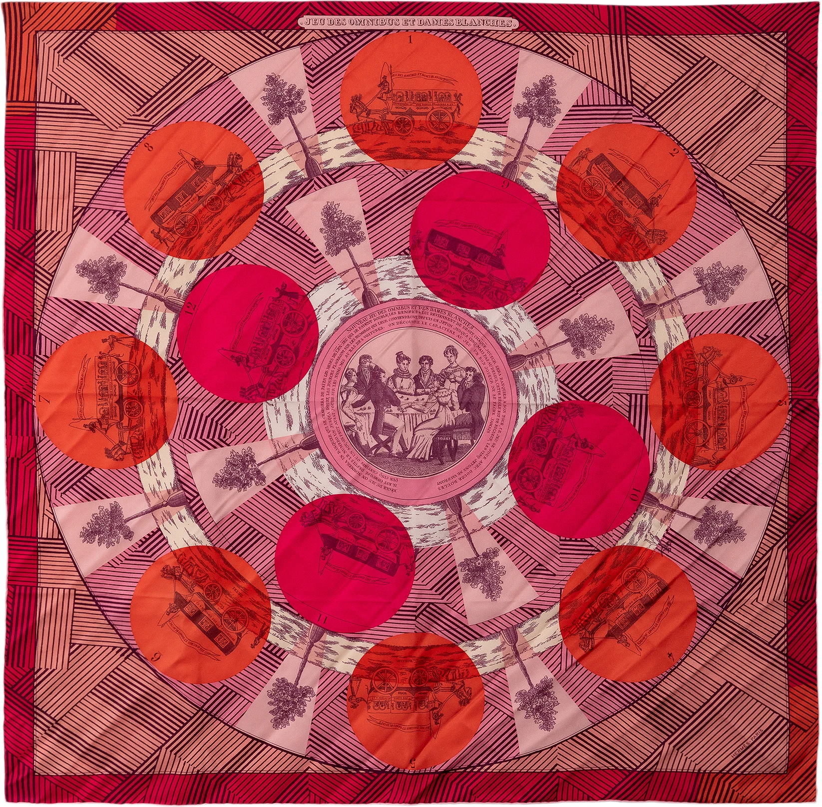 Hermes Jeu Des Omnibus Remix Silk Scarf