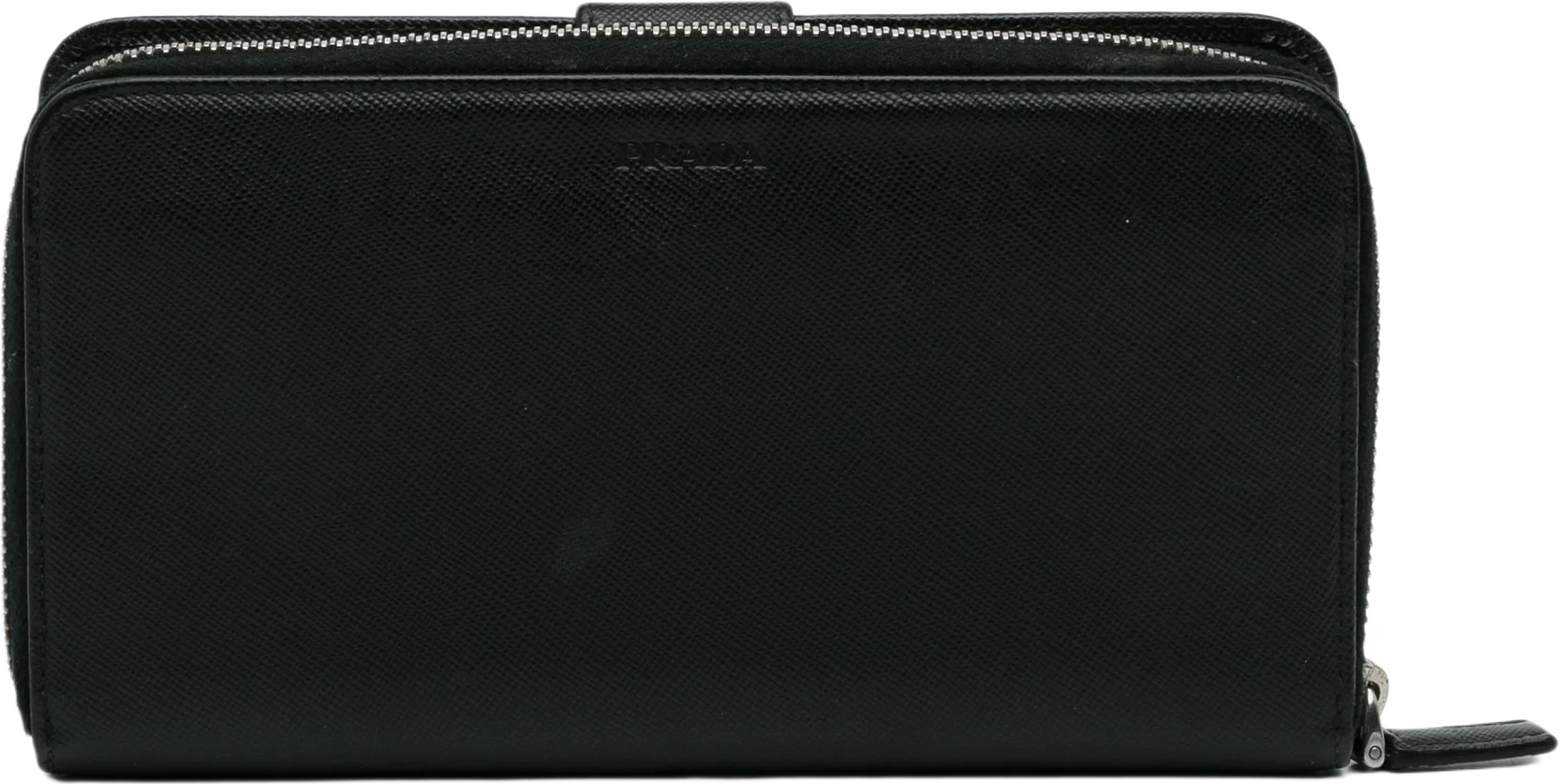 Prada Saffiano Zip Around Long Wallet