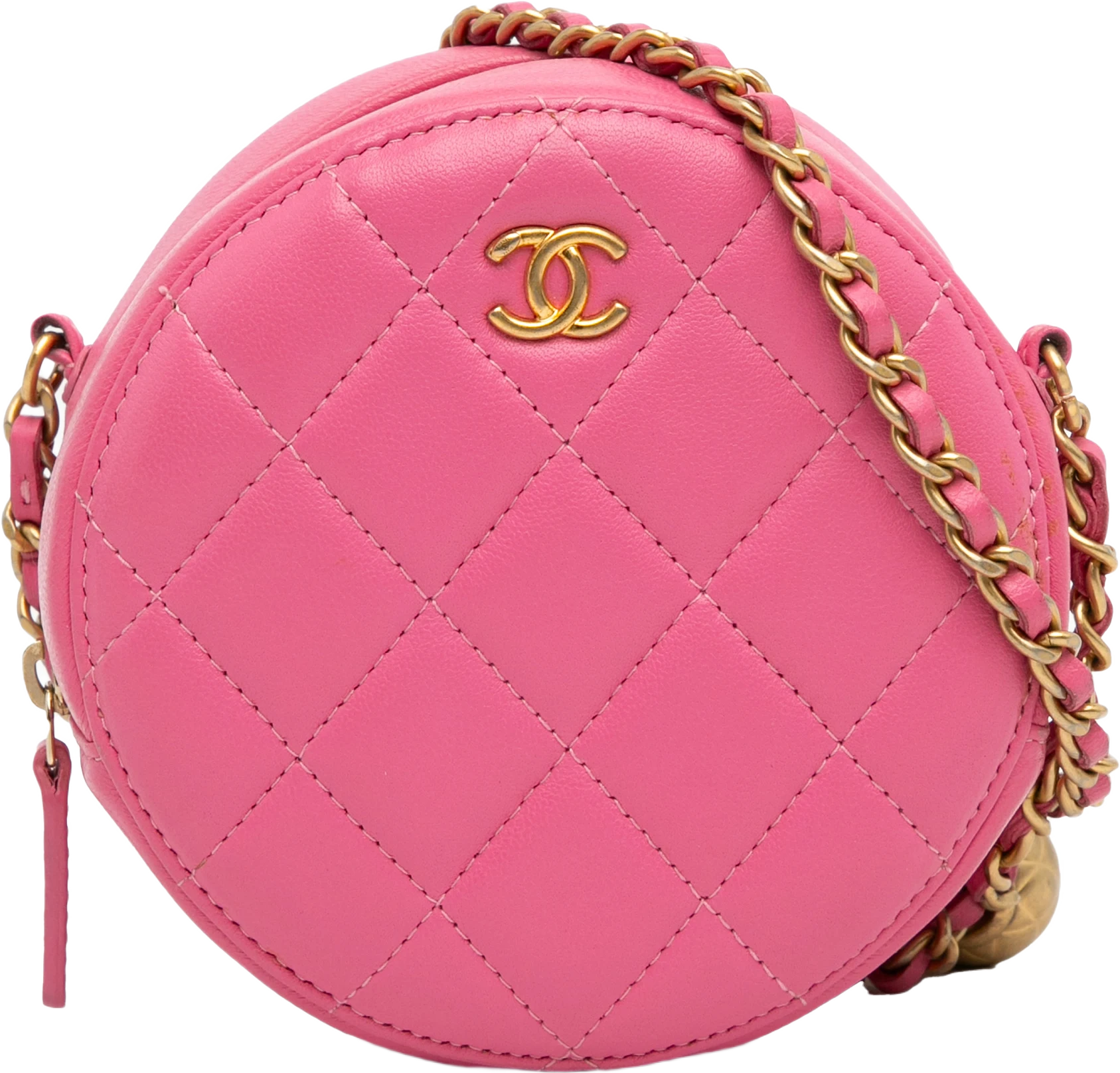 Chanel Quilted Lambskin Round As Earth Crossbody