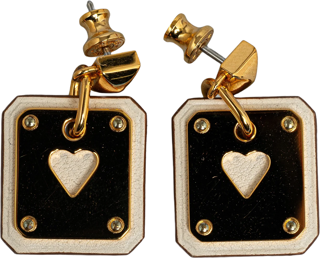 Hermes Swift As De Coeur Push Back Earrings