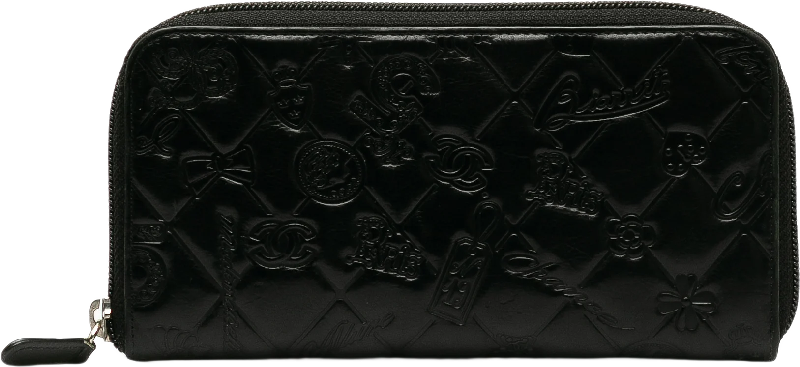 Chanel Matelasse Lucky Symbols Patent Zip-around Wallet