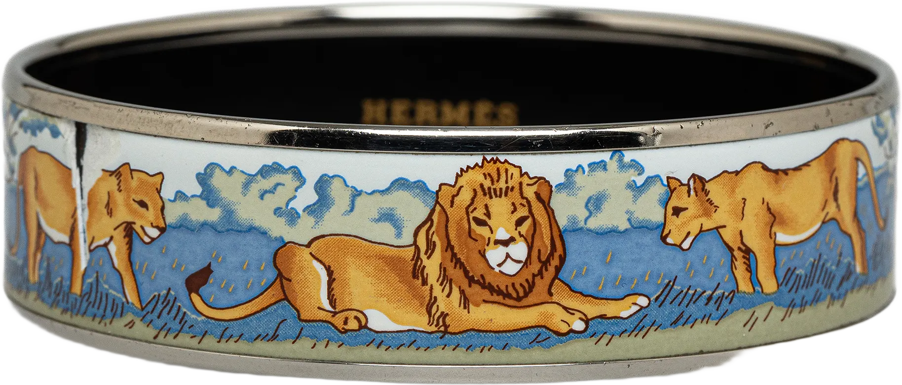 Hermes Wide Enamel Bangle