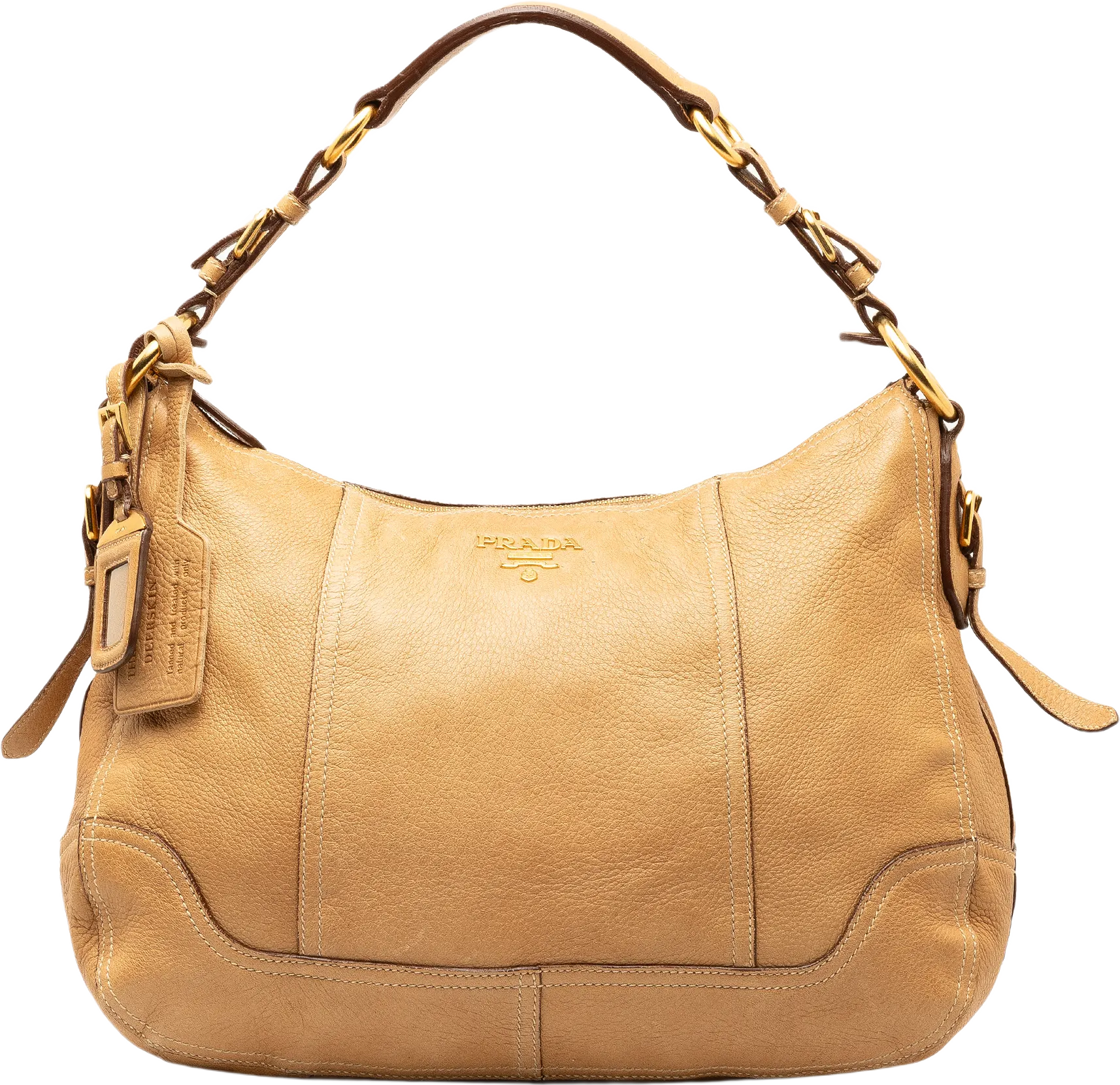 Prada Deerskin Leather Shoulder Bag