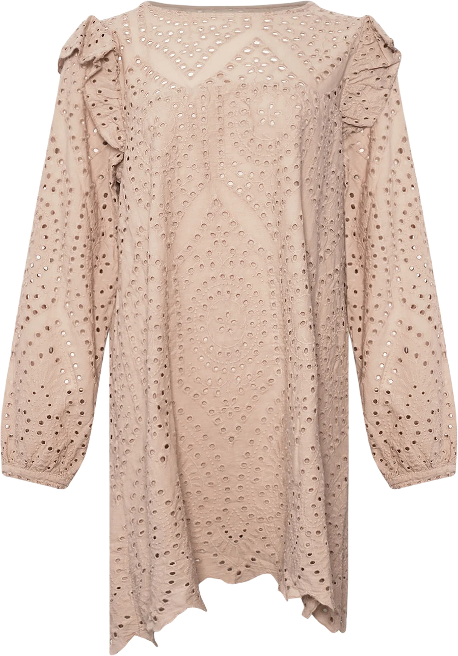 Dalia, Midi L/s Dress, Cotton - Lavender Grey