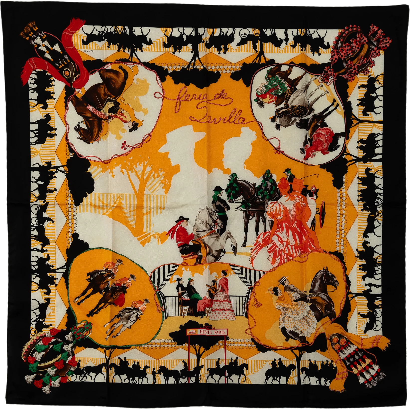 Hermes Feria De Sevilla Silk Scarf