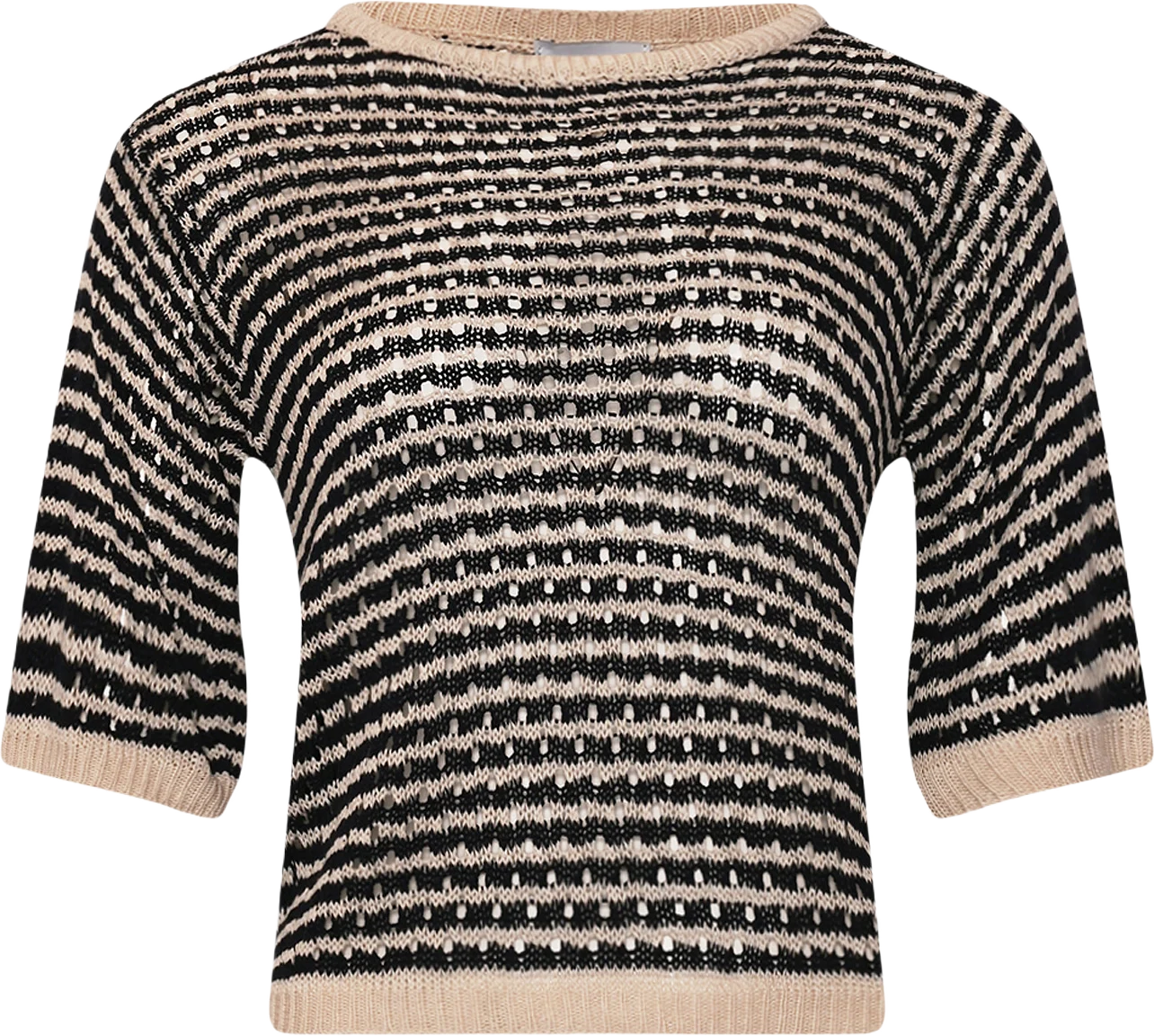 Ea, Knit Jumper, Viscose - Cream/navy