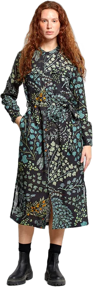 Shirt Dress Falsterbo Botanical Quilt Black