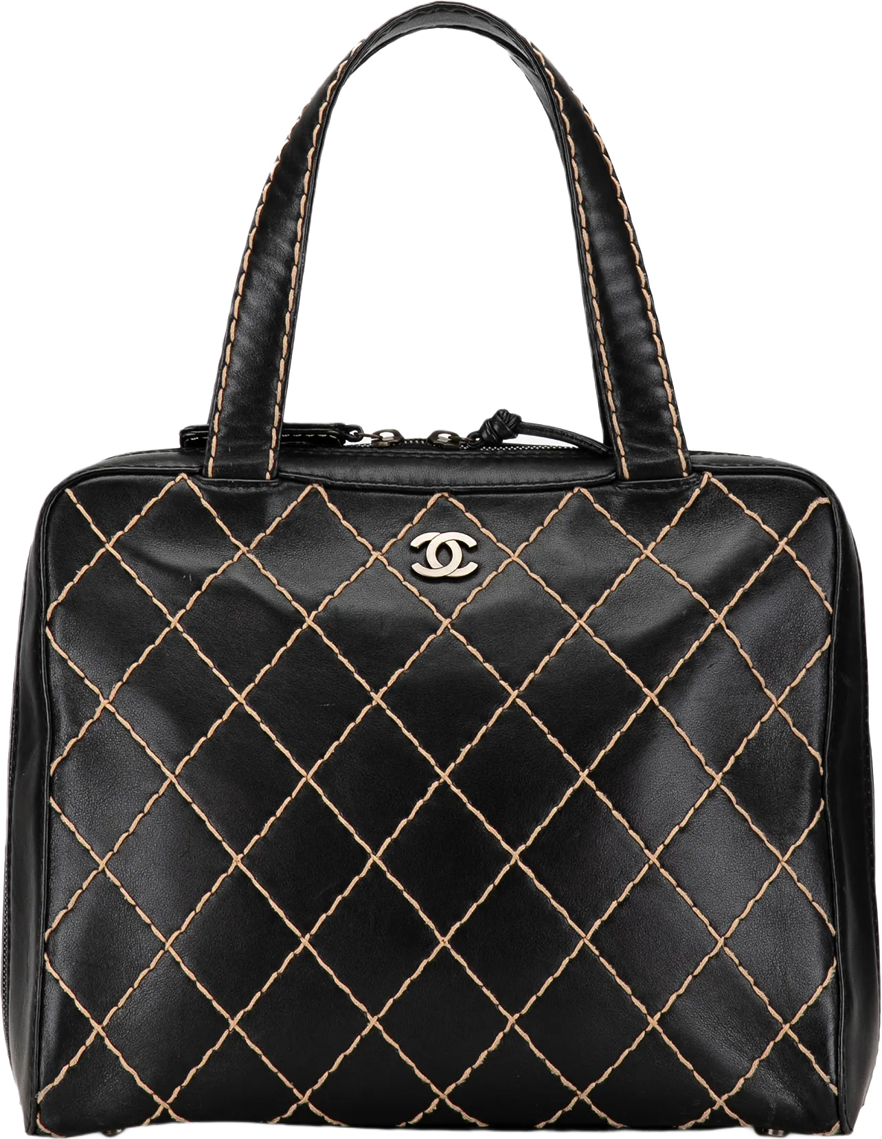 Chanel Cc Wild Stitch Lambskin Handbag