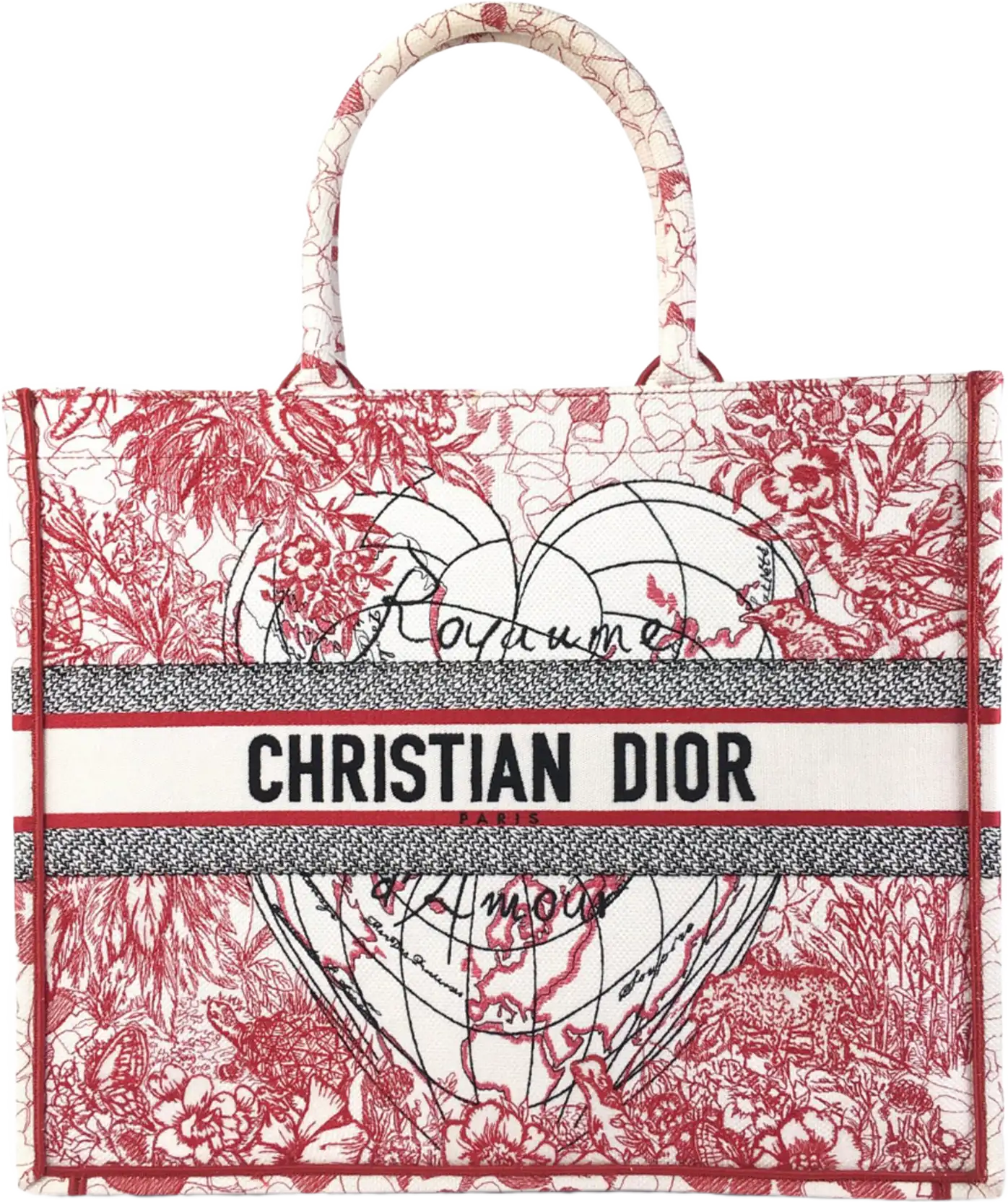 Dior Large D-royaume D'amour Embroidered Book Tote