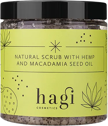 Natural Scrub With Hemp And Macadamia Seed Oil