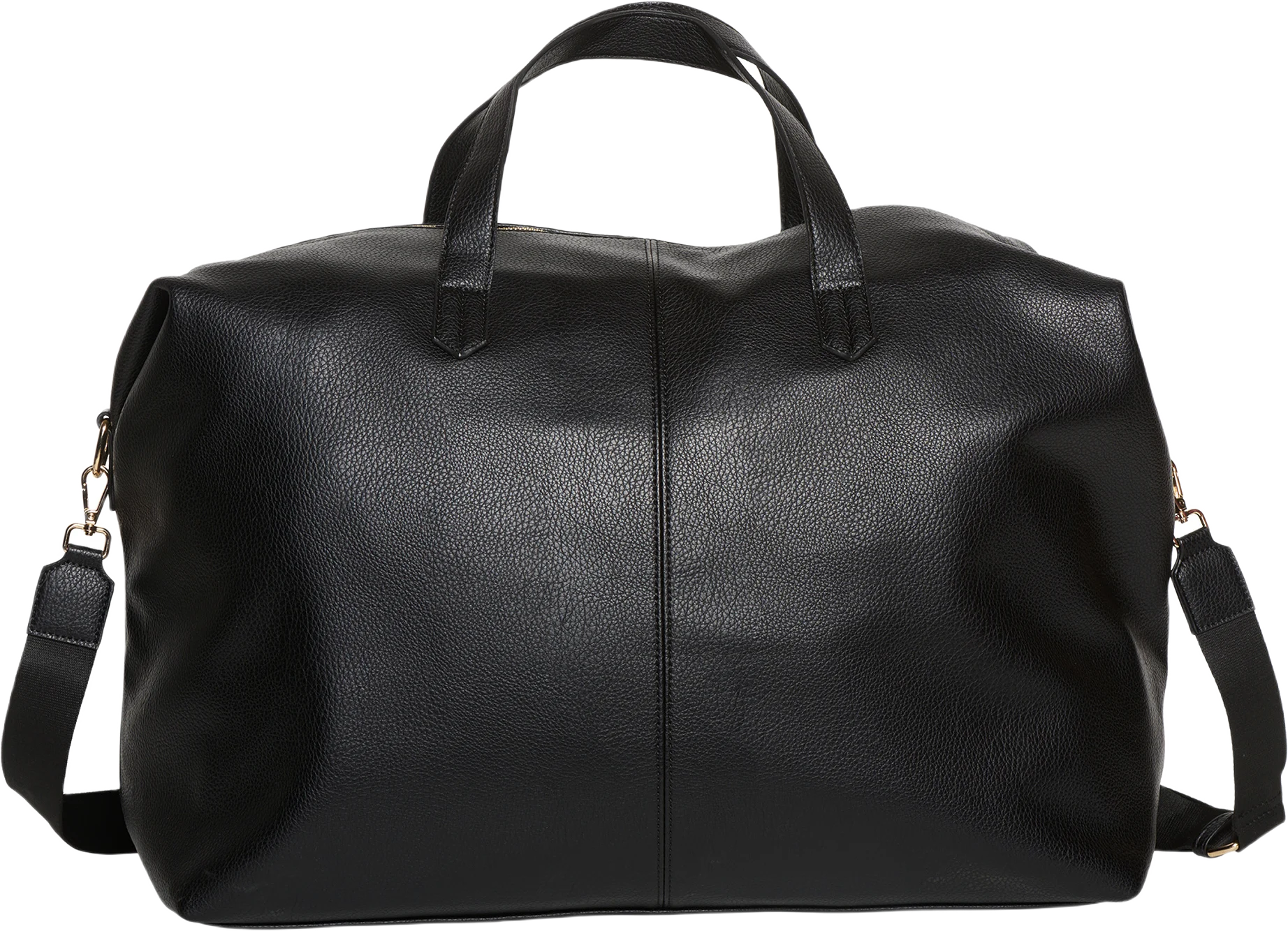 Holdall Weekend Bag - Black Leather Look