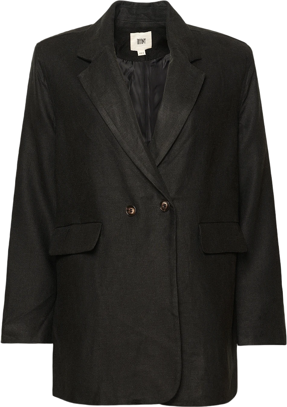 Nima, Blazer 1, Linen/viscose - Black