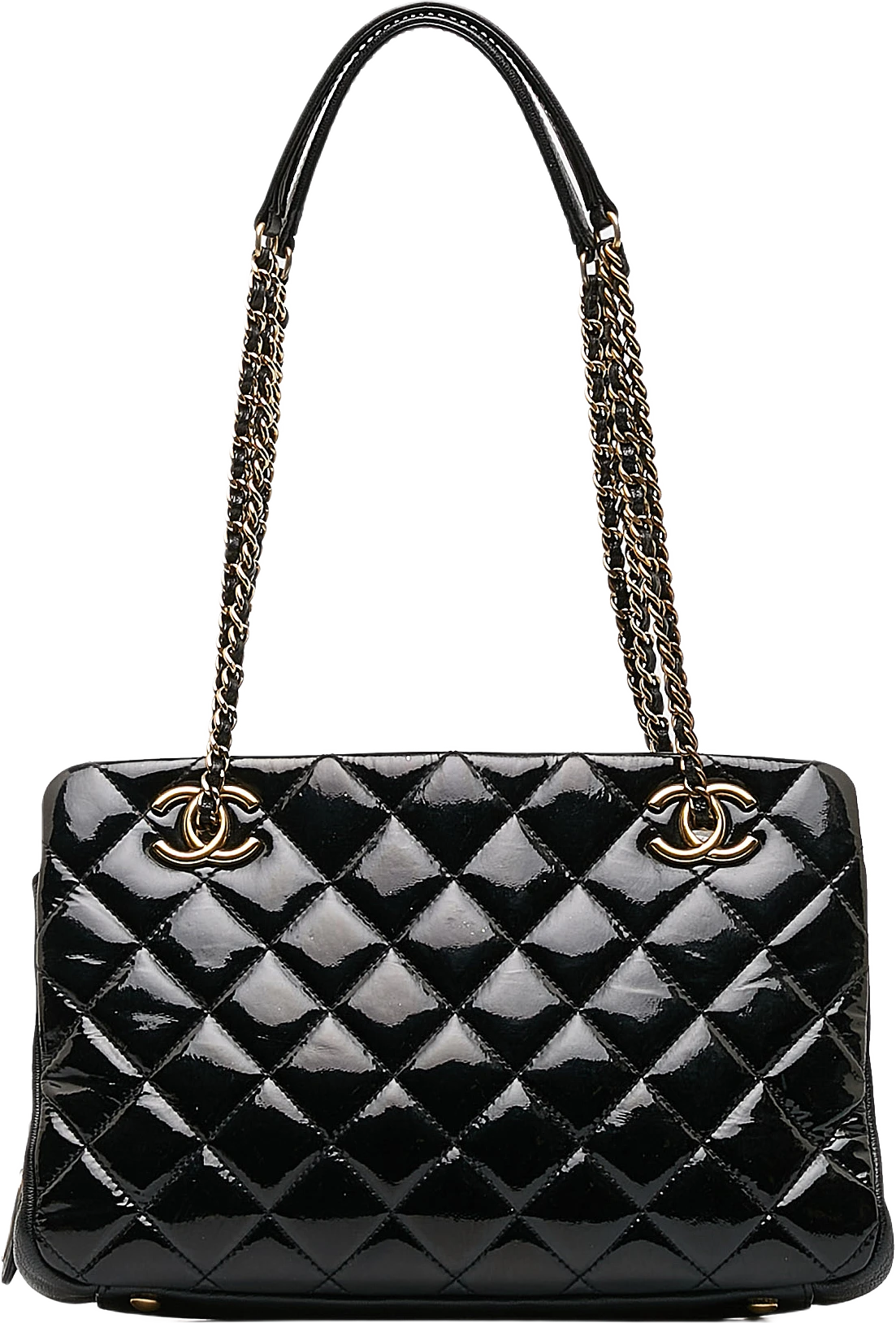 Chanel Patent Goatskin Paris Salzburg Cc Eyelet Shoulder Bag