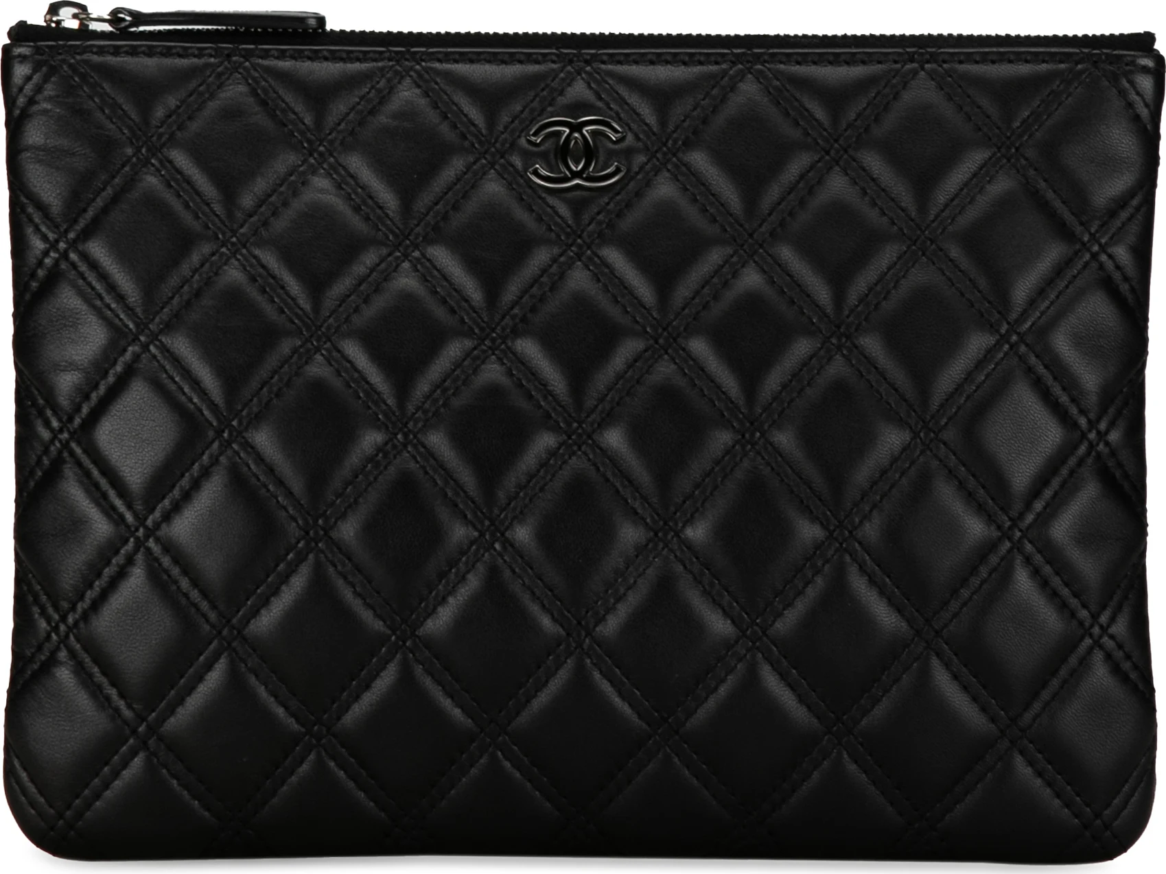 Chanel Lambskin Double Stitch Cosmetic Case