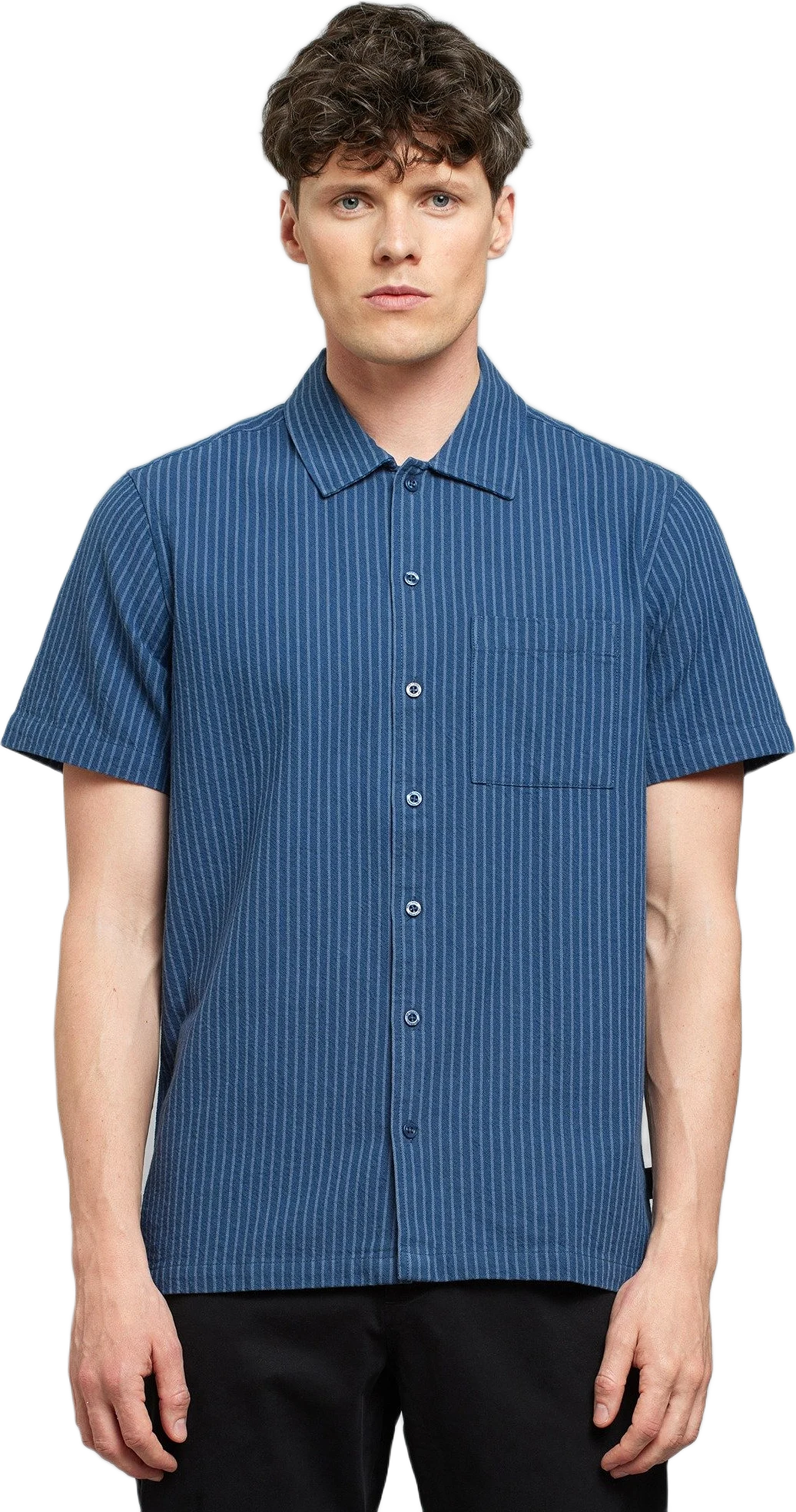 Shirt Brantevik Work Stripe Dark Blue