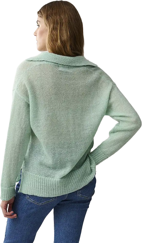 Peyton Mohair Blend Knitted Polo Sweater