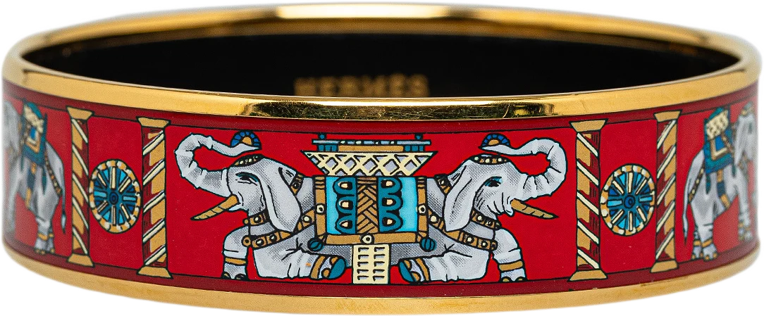 Hermes Wide Enamel Bangle