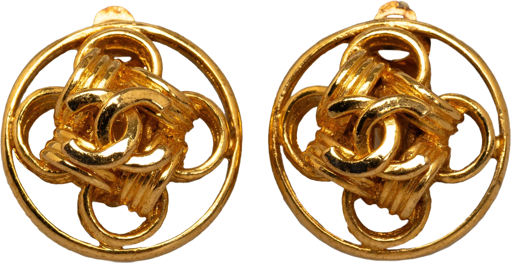 Chanel Cc Clip On Earrings