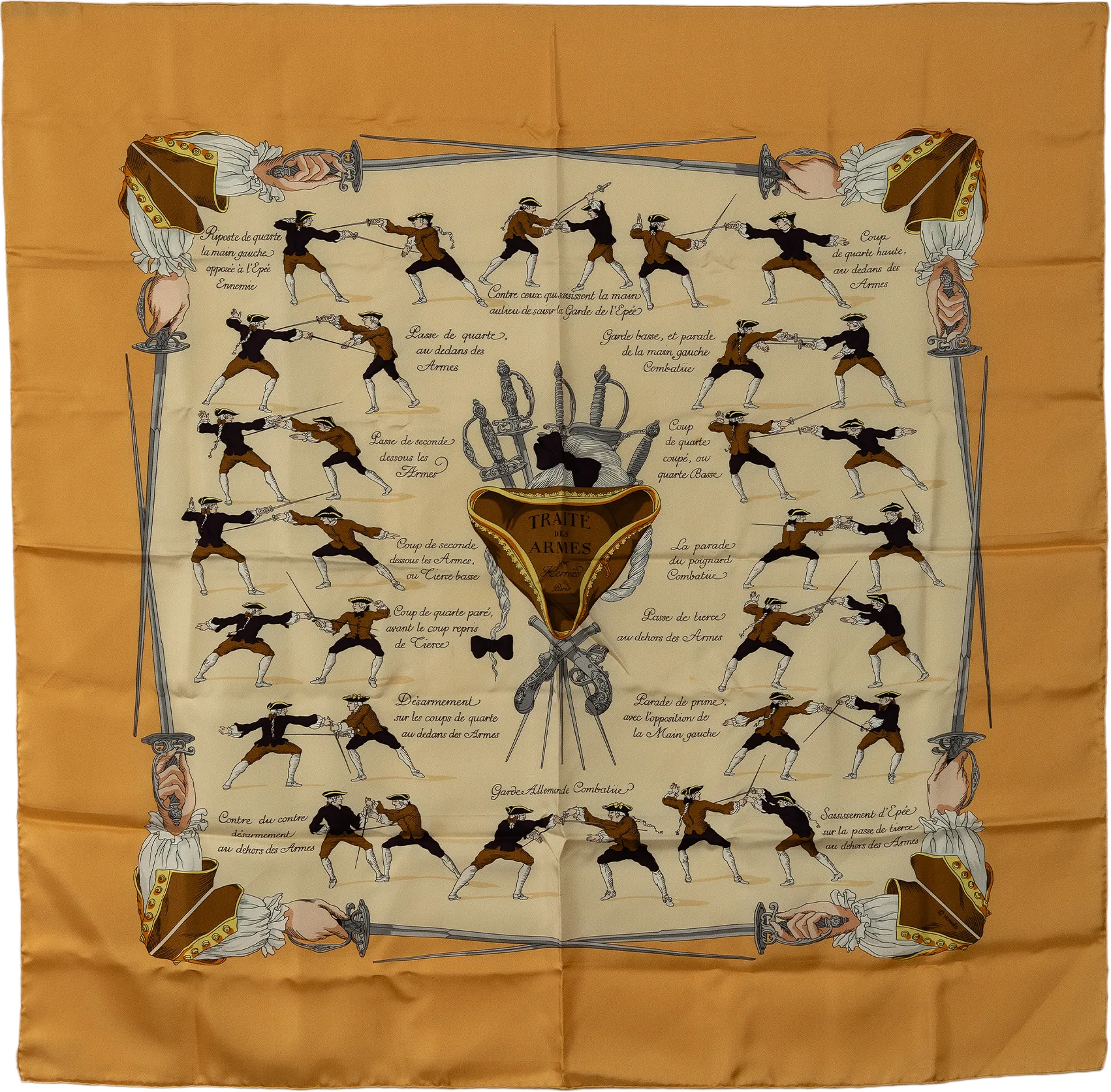 Hermes Traite Des Armes Silk Scarf