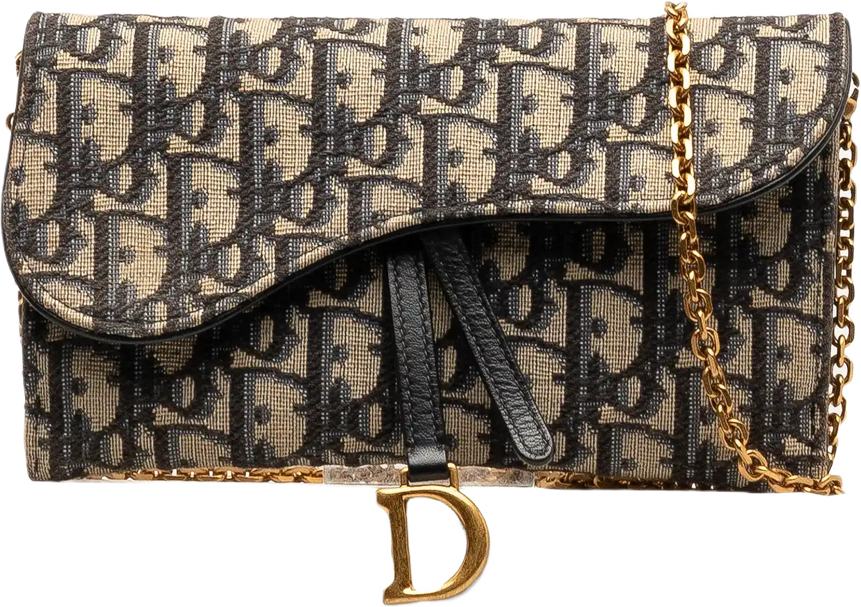 Dior Oblique Saddle Wallet On Chain