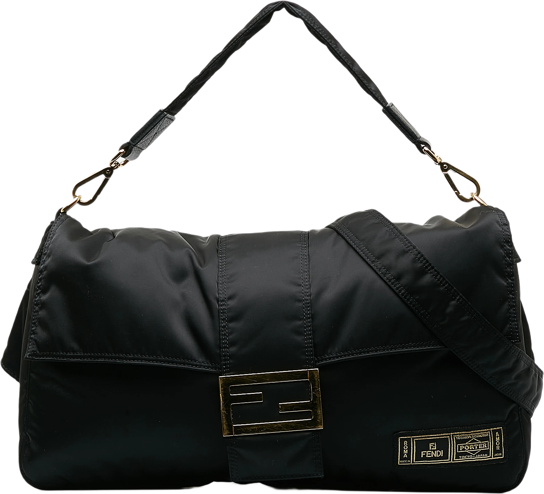 Fendi X Porter Nylon Baguette Satchel