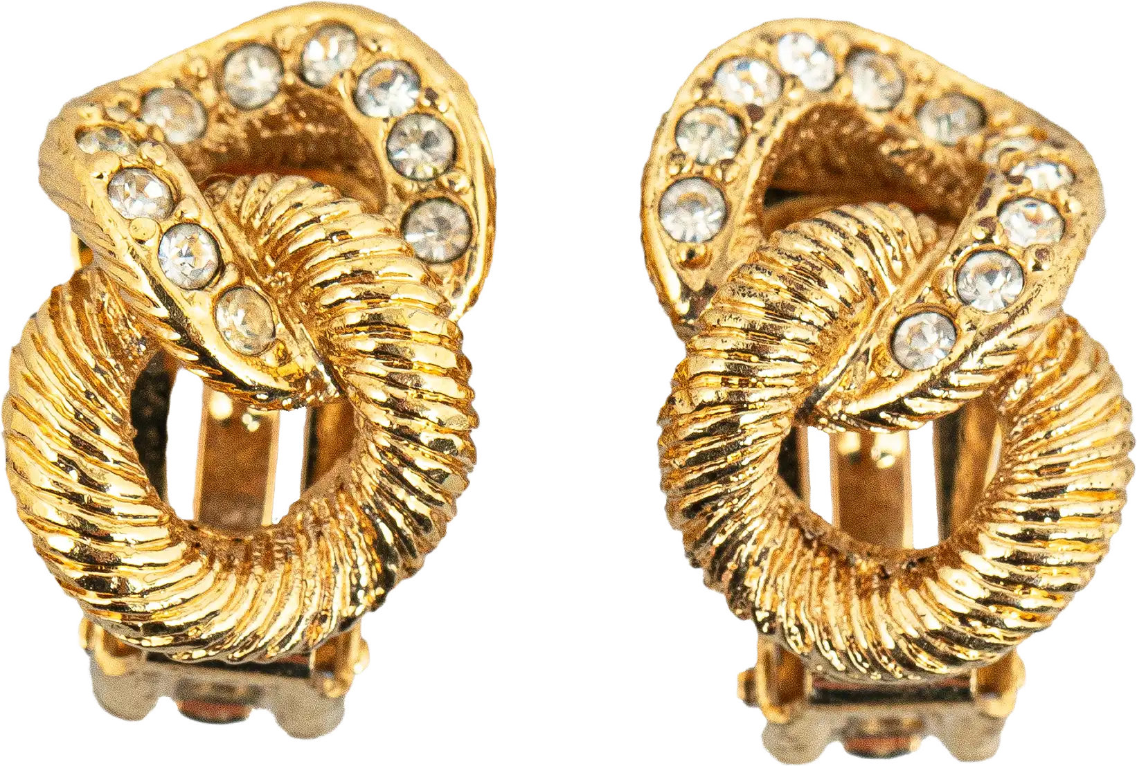 Dior Crystal Infinity Clip On Earrings