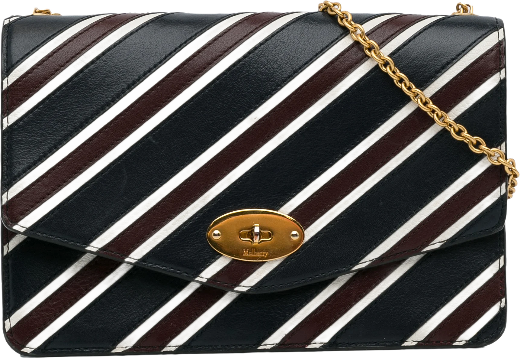 Mulberry Darley Striped Leather Crossbody Bag