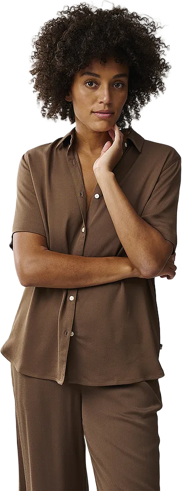 Reign Viscose Crepe Short Sleeve Shirt