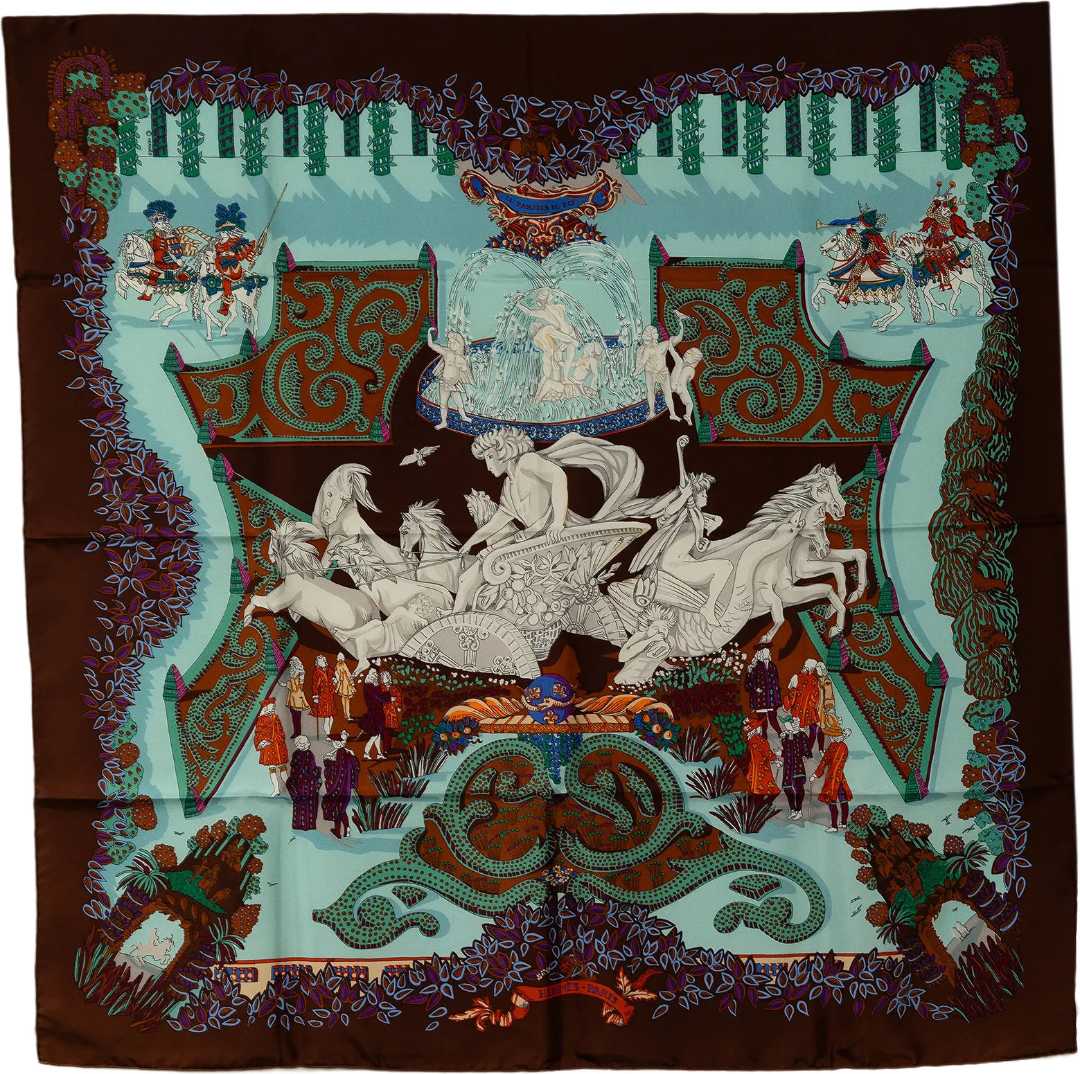 Hermès Le Paradis Du Roy Silk Scarf