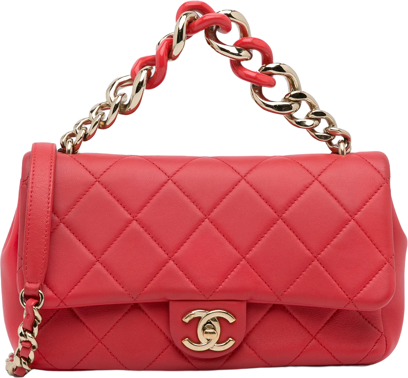 Chanel Mini Lambskin Elegant Chain Single Flap