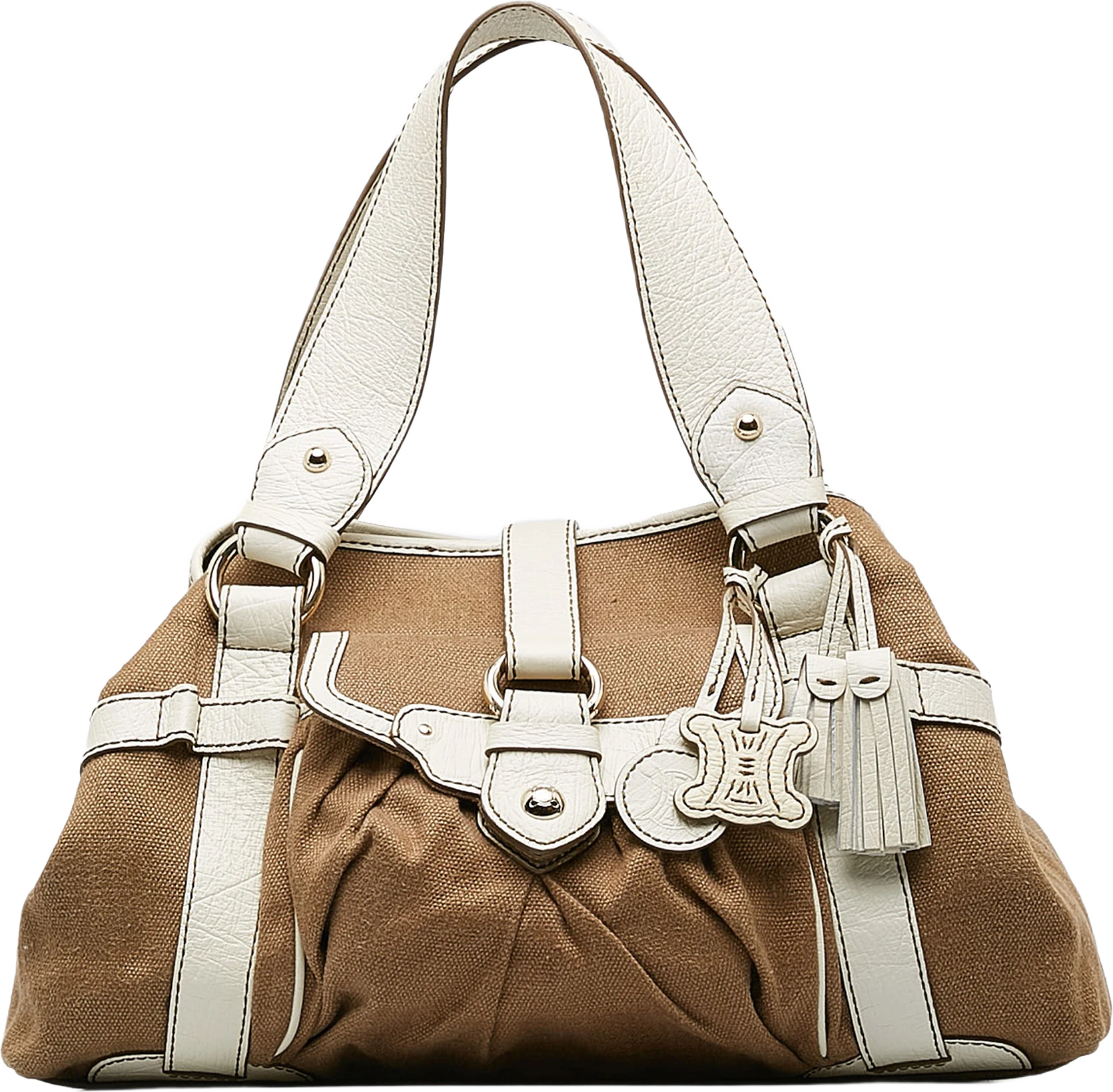 Celine Canvas Boogie Handbag