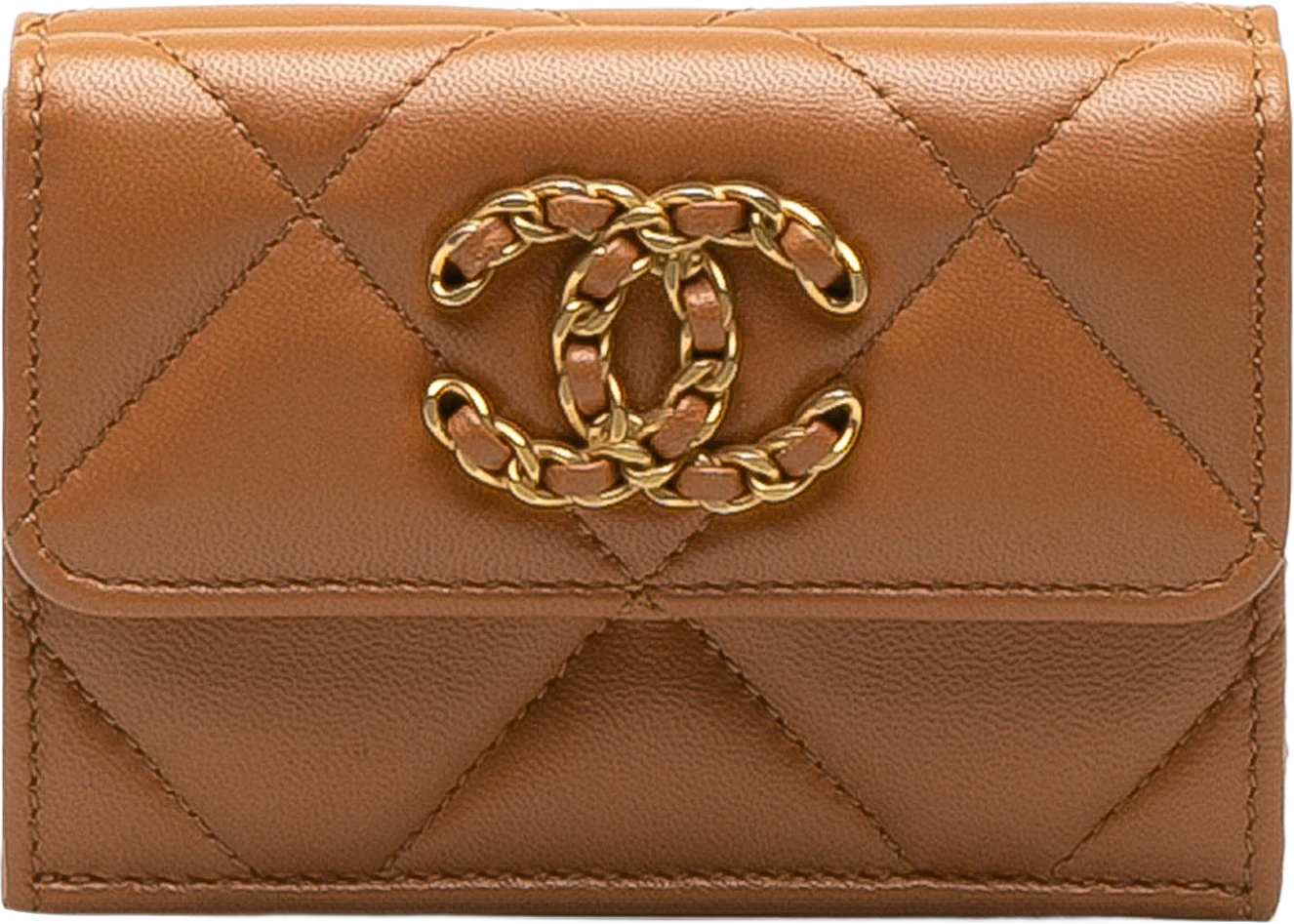 Chanel 19 Trifold Flap Compact Wallet