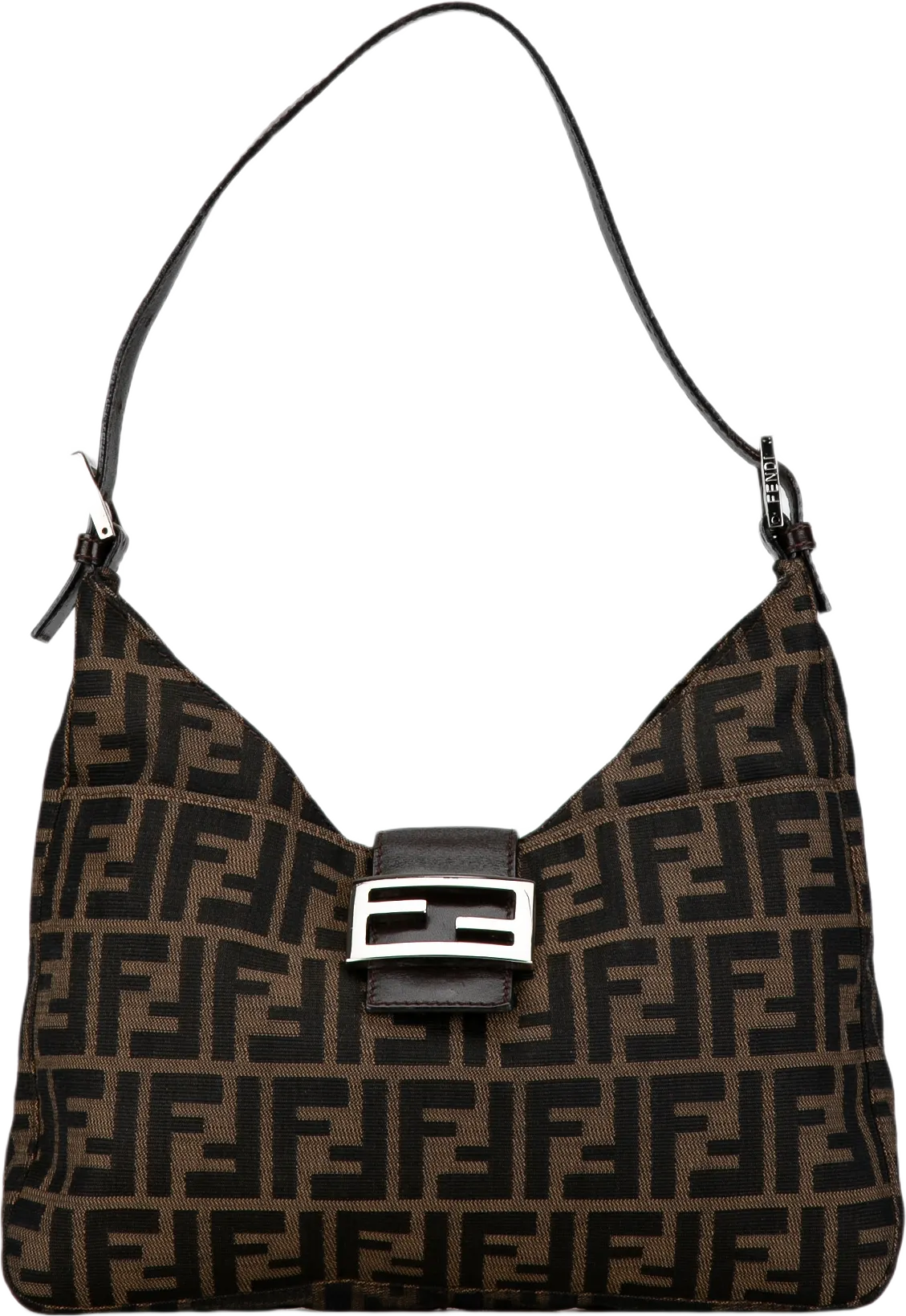 Fendi Zucca Canvas Shoulder Bag