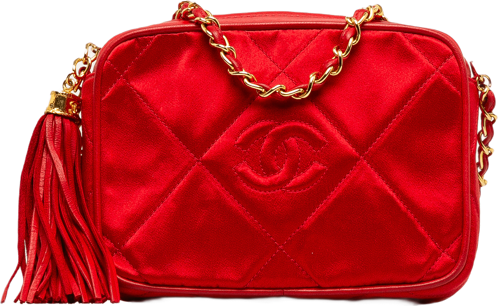 Chanel Cc Satin Chain Crossbody Bag