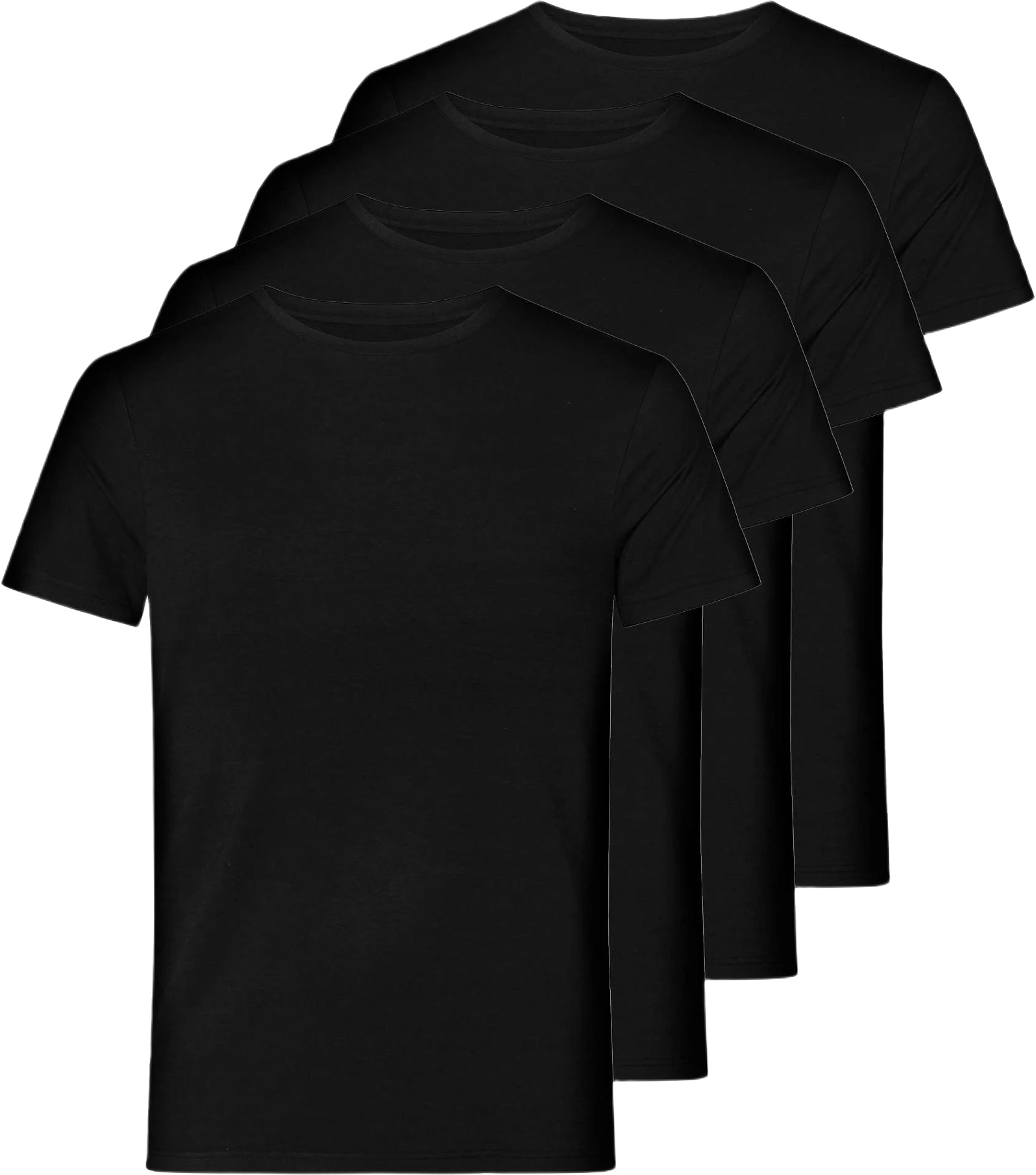 Bambu, T-shirt, 4-pack, Svart