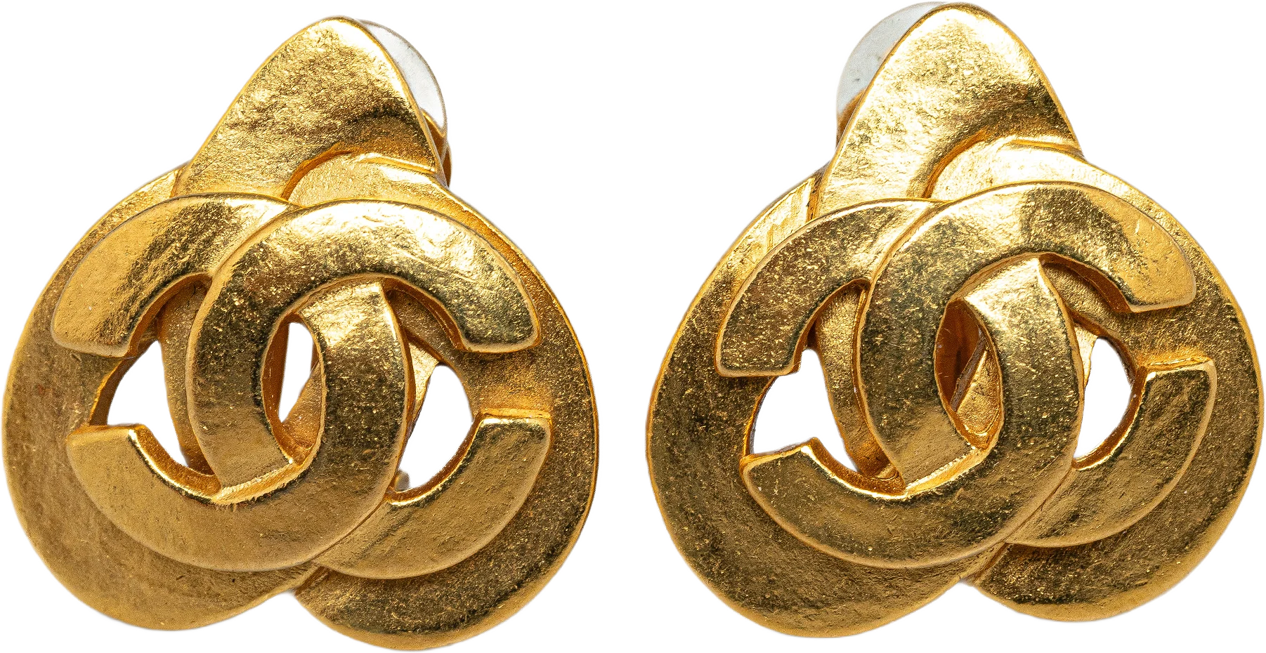 Chanel Cc Heart Clip On Earrings