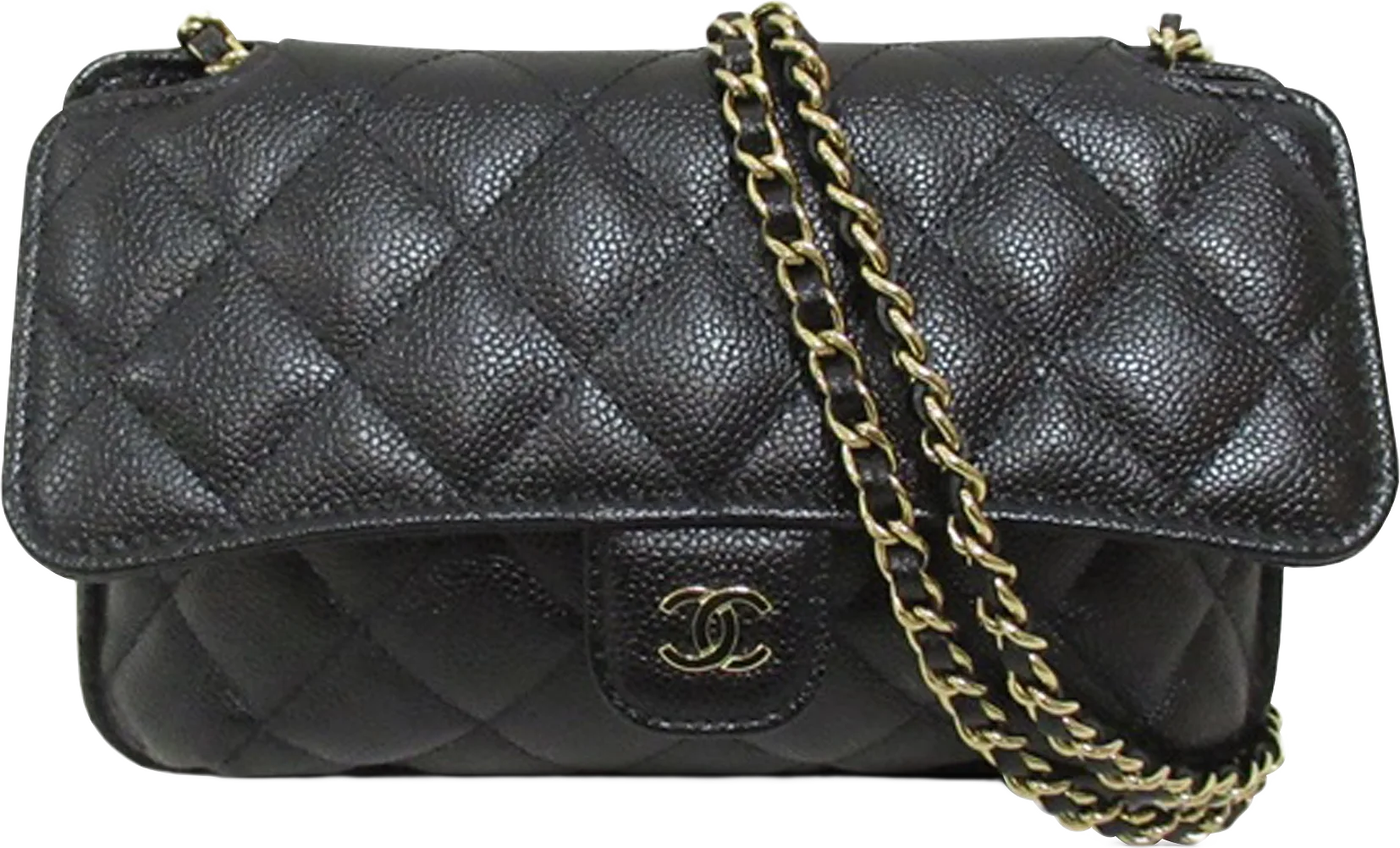 Chanel Nylon Graffiti Foldable Shopping Tote In Caviar Flap