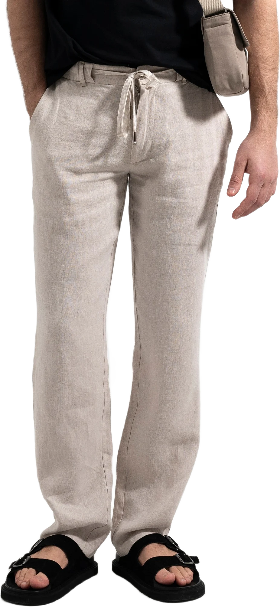 Linen Drawstring Trousers