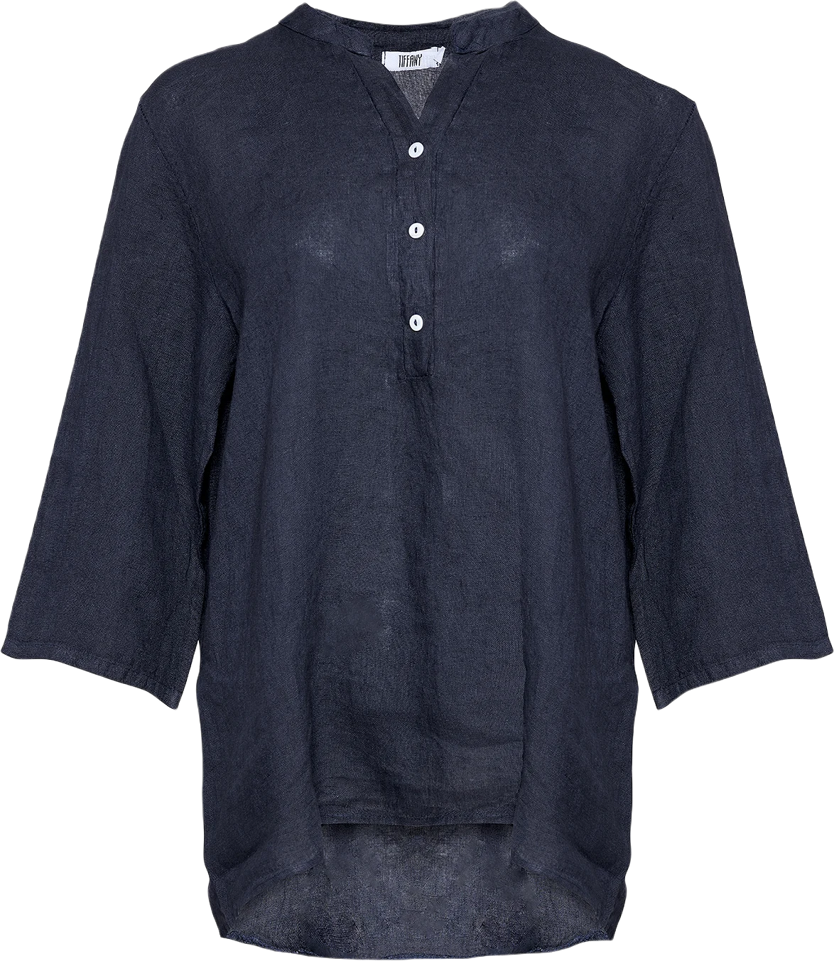 17661, Shirt, Linen - Blue Navy